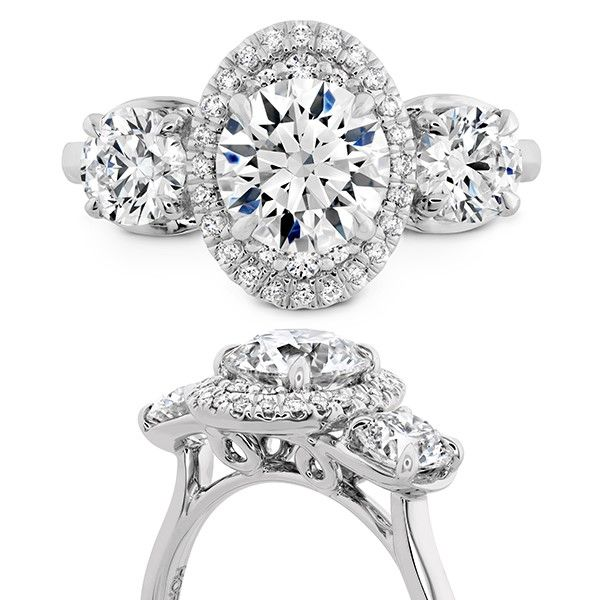 Hearts On Fire Juliette 3-Stone Engagement Ring Image 4 Goldstein's Jewelers Mobile, AL