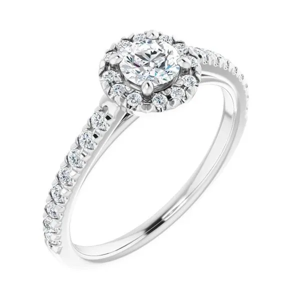 Diamond Halo Engagement Ring Goldstein's Jewelers Mobile, AL