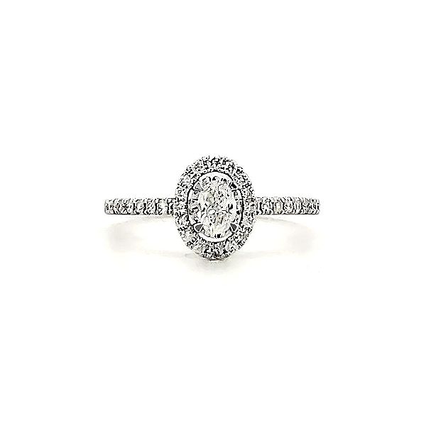Oval Halo Engagement Ring Goldstein's Jewelers Mobile, AL