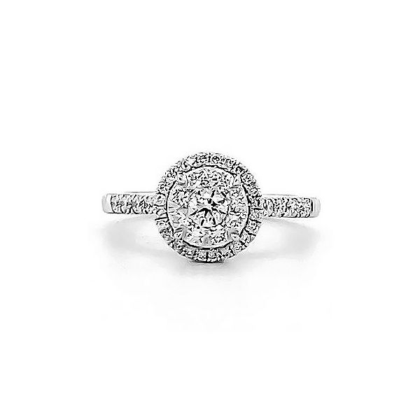 Diamond Halo Engagement Ring Goldstein's Jewelers Mobile, AL