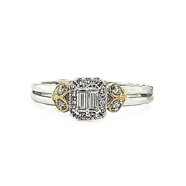 Diamond Baguette Halo Engagement Ring Goldstein's Jewelers Mobile, AL