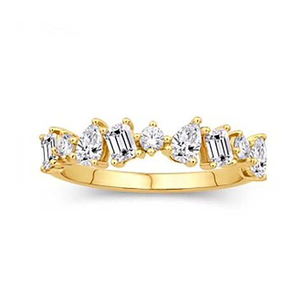 YELLOW 14 KARAT GOLD 0.81 CARAT DIAMOND MUTI SHAPES BAND Goldstein's Jewelers Mobile, AL