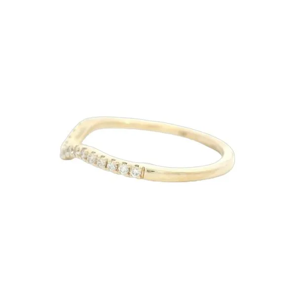 14k Yellow Gold 0.16 Carat Curved Diamond Band | Round Cut Diamonds Image 2 Goldstein's Jewelers Mobile, AL