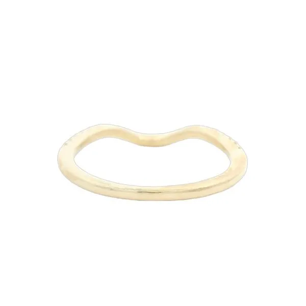 14k Yellow Gold 0.16 Carat Curved Diamond Band | Round Cut Diamonds Image 3 Goldstein's Jewelers Mobile, AL