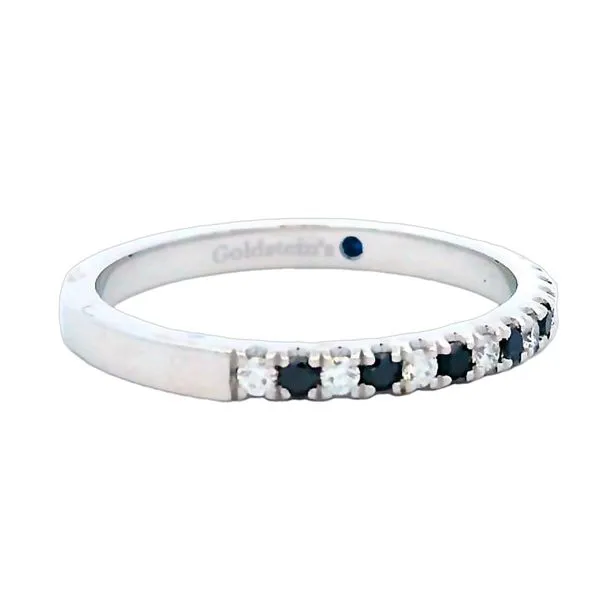 14K White Gold Black & White Diamond Band -  0.26 CT Image 3 Goldstein's Jewelers Mobile, AL