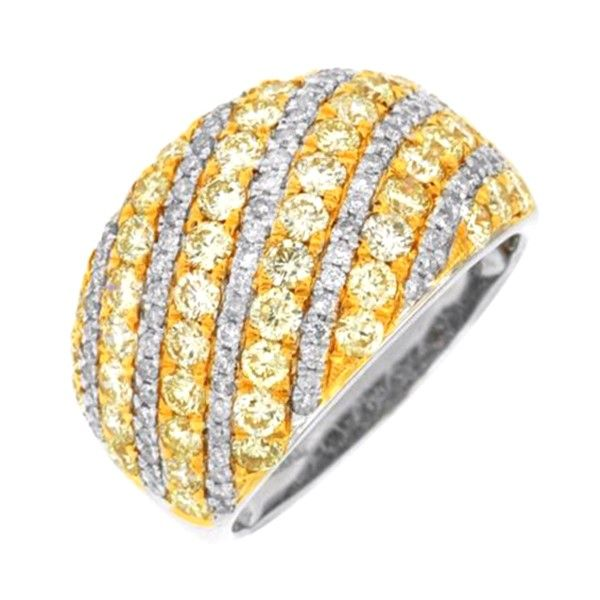 Yellow and White Diamond Ring Goldstein's Jewelers Mobile, AL
