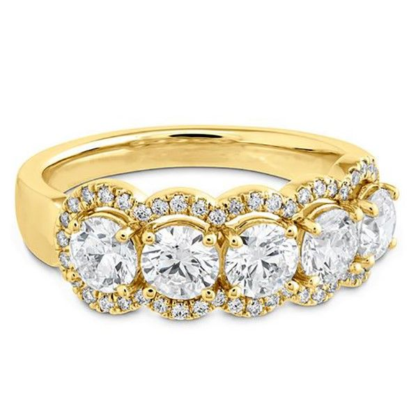 Hearts On Fire 5-Stone Halo Band Image 2 Goldstein's Jewelers Mobile, AL