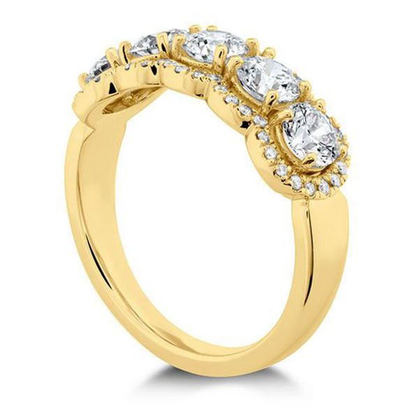 Hearts On Fire 5-Stone Halo Band Image 3 Goldstein's Jewelers Mobile, AL