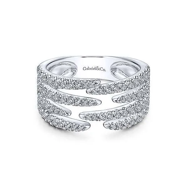 Gabriel Diamond Open Wide Band Goldstein's Jewelers Mobile, AL