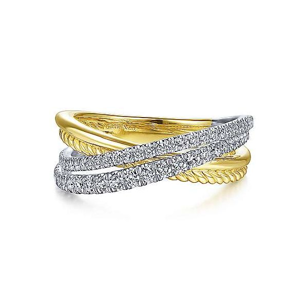 Gabriel Hampton Diamond Criss Cross Ring Goldstein's Jewelers Mobile, AL