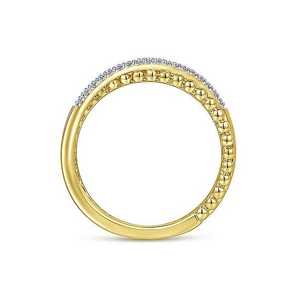 Gabriel Diamond Criss Cross Ring Image 2 Goldstein's Jewelers Mobile, AL