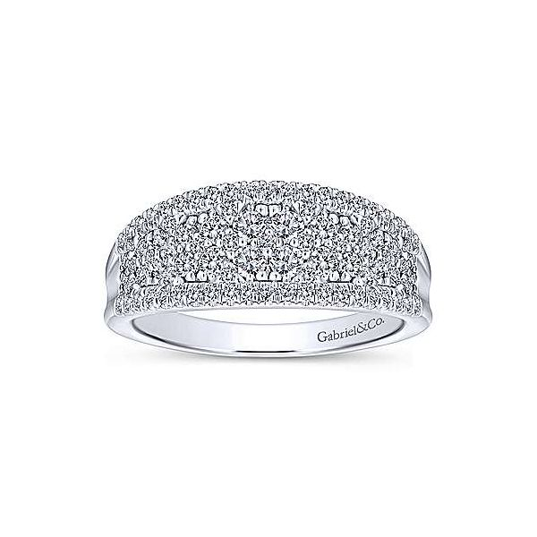 Gabriel Diamond Pave Curved Ring Image 4 Goldstein's Jewelers Mobile, AL