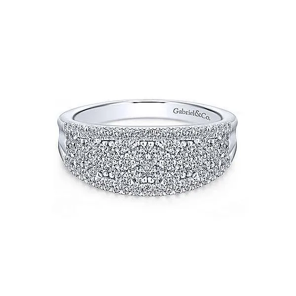 Gabriel Diamond Pave Curved Ring Goldstein's Jewelers Mobile, AL