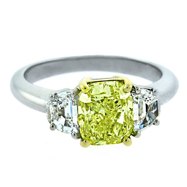 Fancy Yellow and White Diamond Ring Goldstein's Jewelers Mobile, AL