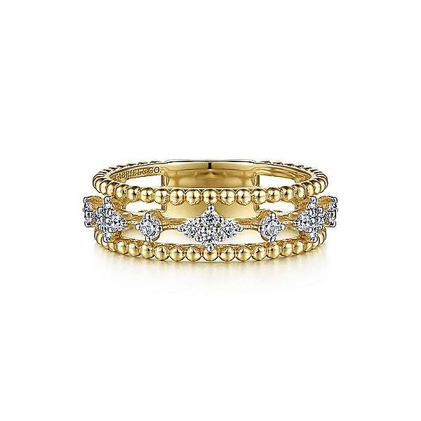 Gabriel Bujukan Diamond Bead Ring Goldstein's Jewelers Mobile, AL