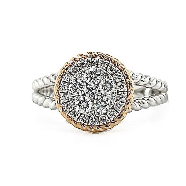 Diamond Rope Halo Cluster Ring Goldstein's Jewelers Mobile, AL