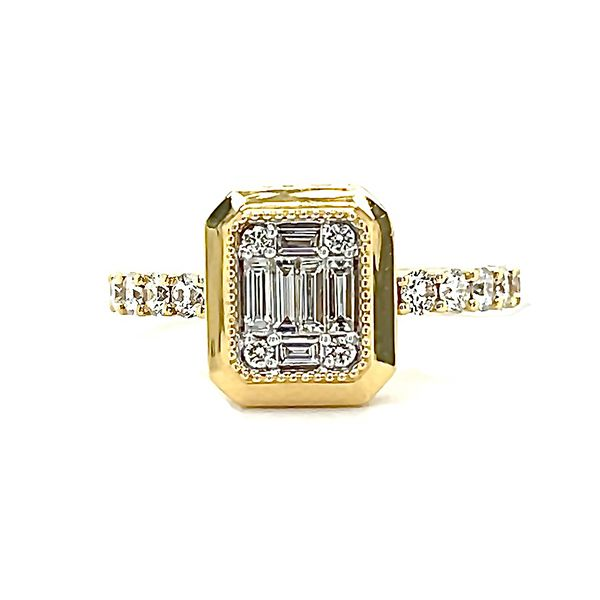 Diamond Rectangle Invisible Set Ring Goldstein's Jewelers Mobile, AL