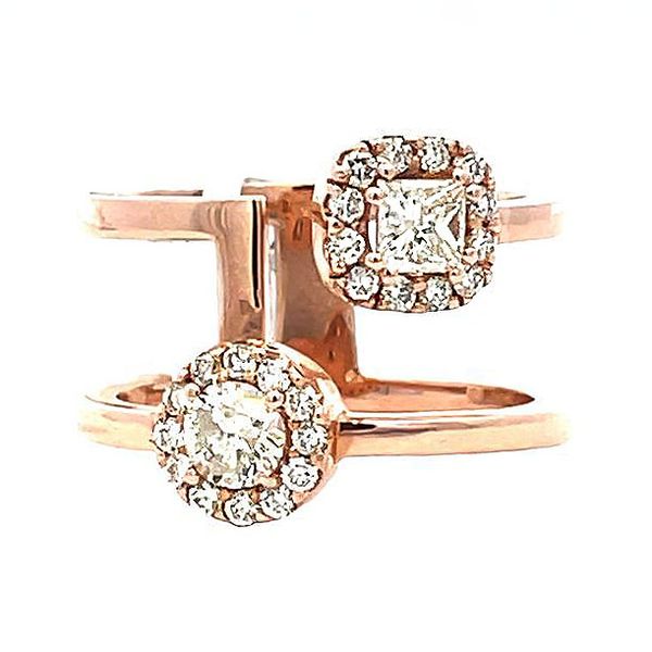 Diamond Double Halo Bypass Ring Goldstein's Jewelers Mobile, AL