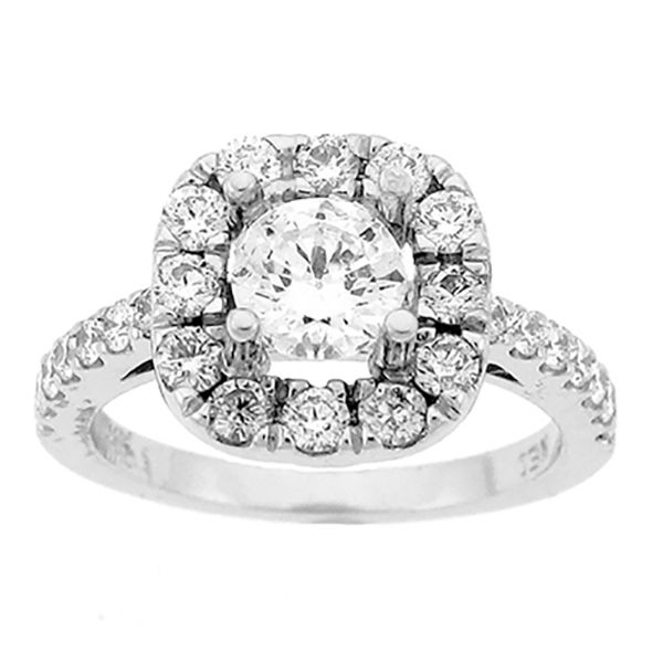 Diamond Halo Engagment Ring Goldstein's Jewelers Mobile, AL