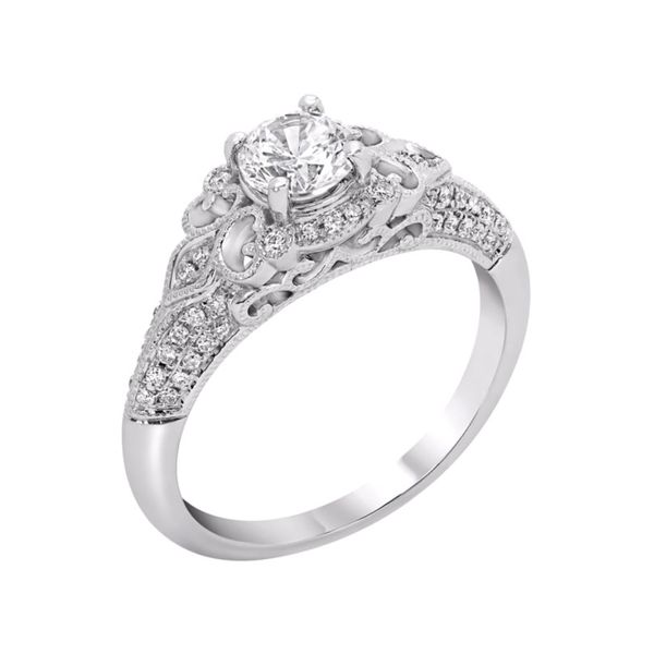 Vintage Style Engagement Ring Setting Goldstein's Jewelers Mobile, AL
