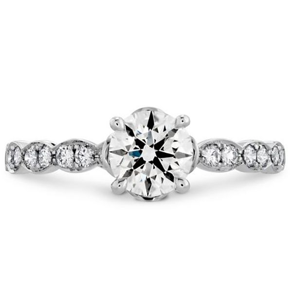 Hearts On Fire Lorelei Floral Solitaire Engagement Ring Goldstein's Jewelers Mobile, AL