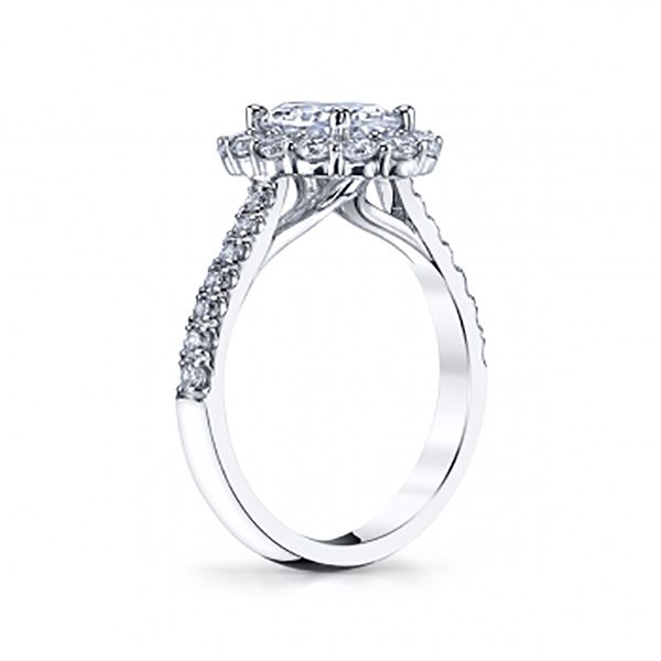 Coast Diamond Oval Halo Engagement Ring Image 2 Goldstein's Jewelers Mobile, AL