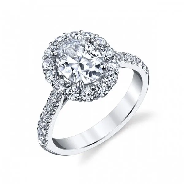 Coast Diamond Oval Halo Engagement Ring Goldstein's Jewelers Mobile, AL