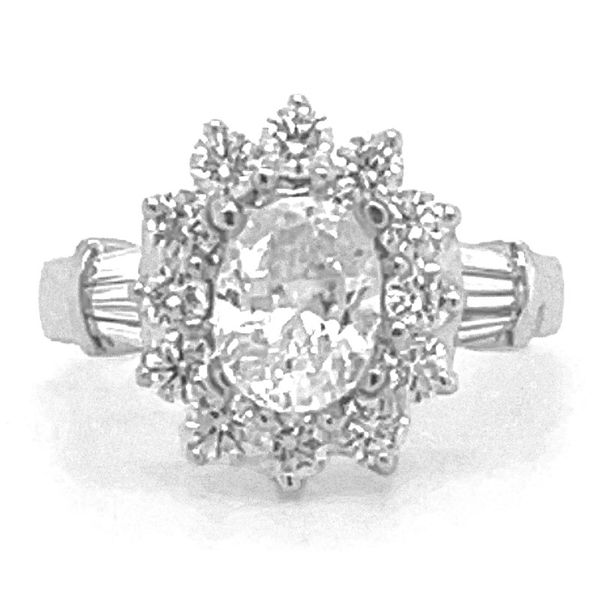 Diamond Oval Halo Engagement Ring Goldstein's Jewelers Mobile, AL