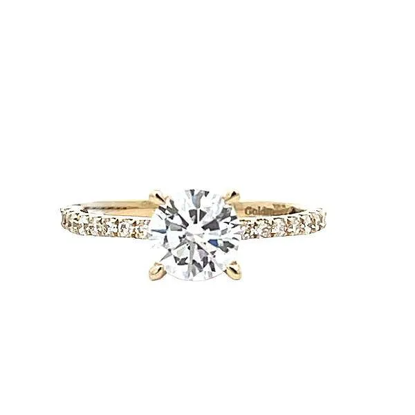 YELLOW 14 KARAT GOLD 0.28 CARAT DIAMOND ENGAGEMENT RING SETTING Goldstein's Jewelers Mobile, AL