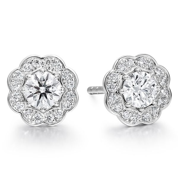 Hearts On Fire Lorelei Halo Diamond Earrings Goldstein's Jewelers Mobile, AL