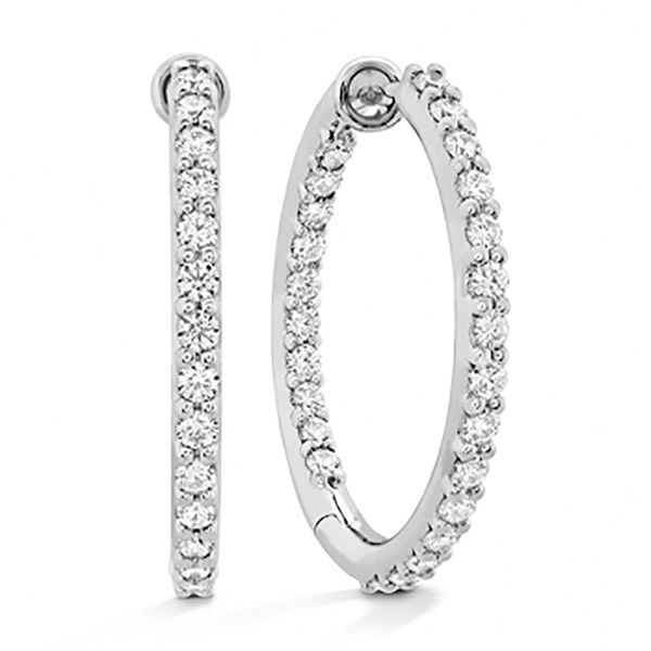 Hearts On Fire Classic Inside-Out Diamond Hoop Earrings Goldstein's Jewelers Mobile, AL
