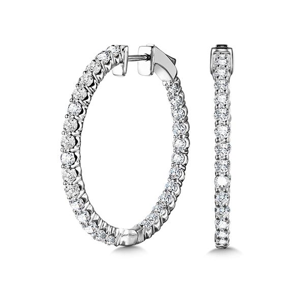 Diamond Inside/Out Hoop Earrings Goldstein's Jewelers Mobile, AL
