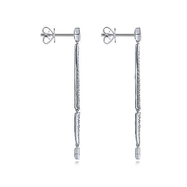 Gabreil Diamond Drop Bar Earrings Image 2 Goldstein's Jewelers Mobile, AL