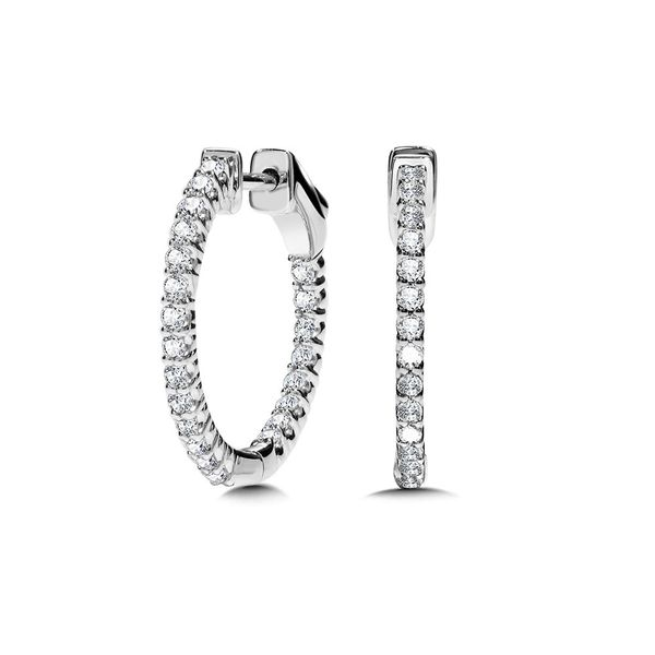 Inside Out Diamond Hoop Earrings Goldstein's Jewelers Mobile, AL