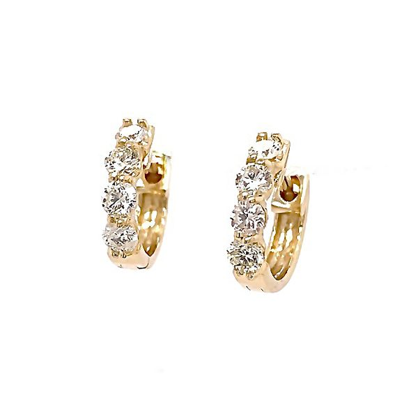 Diamond Huggie Earrings Goldstein's Jewelers Mobile, AL