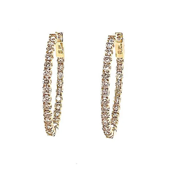 Diamond Inside Outside Earrings Goldstein's Jewelers Mobile, AL