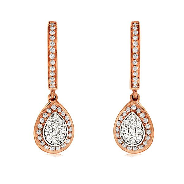 Diamond Pear Shape Drop Earrings Goldstein's Jewelers Mobile, AL