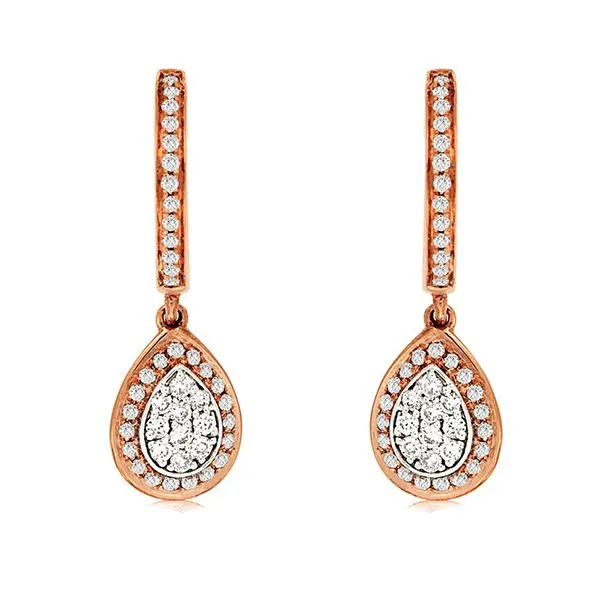 Diamond Pear Shape Drop Earrings Goldstein's Jewelers Mobile, AL