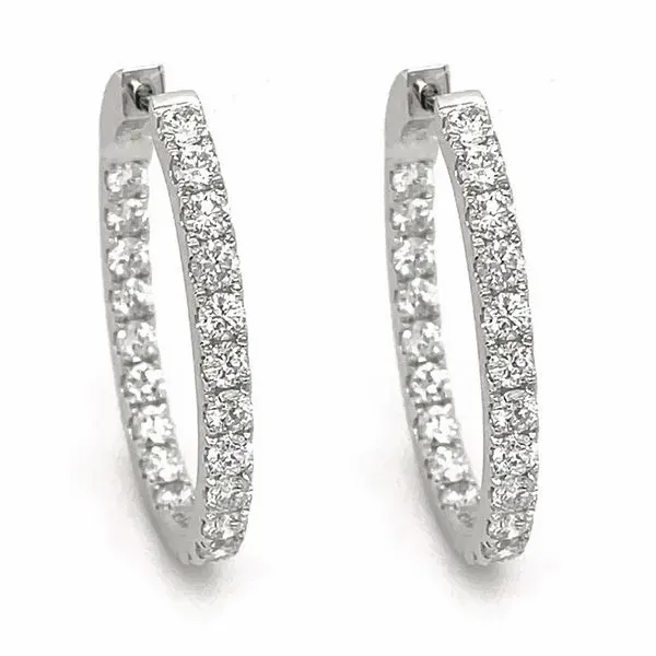 Daimond Inside-Out Hoop Earrings Goldstein's Jewelers Mobile, AL