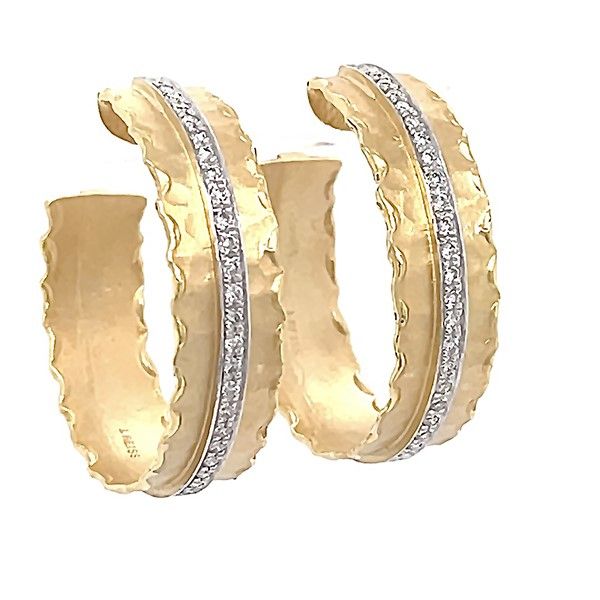 Diamond Gallery Hoop Earrings Goldstein's Jewelers Mobile, AL