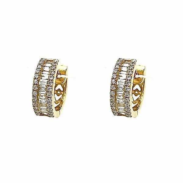 Diamond Huggie Earrings Goldstein's Jewelers Mobile, AL