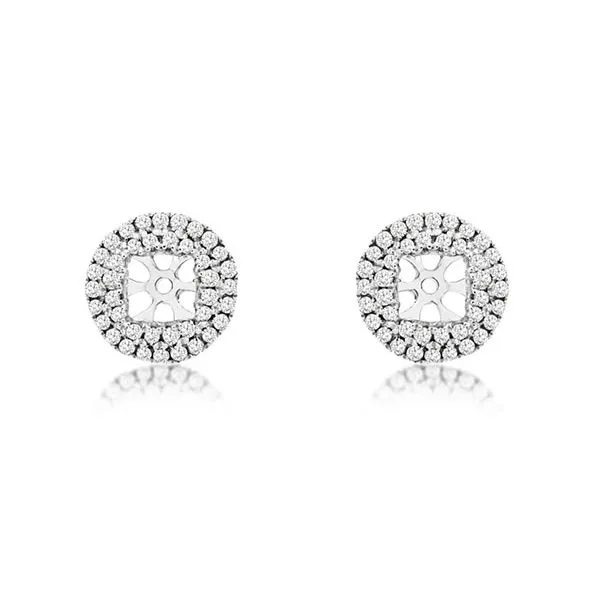 Diamond Double Row Earring Jackets Goldstein's Jewelers Mobile, AL