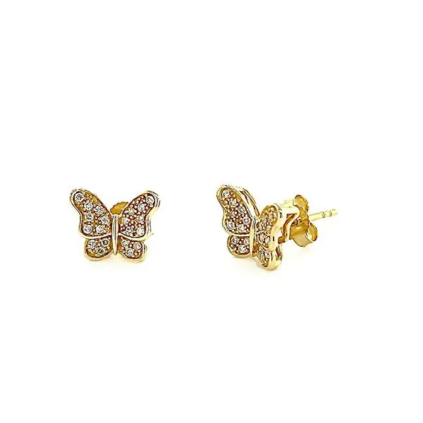 Diamond Butterfly Earrings Goldstein's Jewelers Mobile, AL