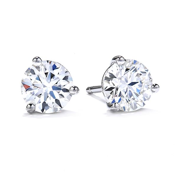 Hearts On Fire Diamond Solitaire Earrings Goldstein's Jewelers Mobile, AL
