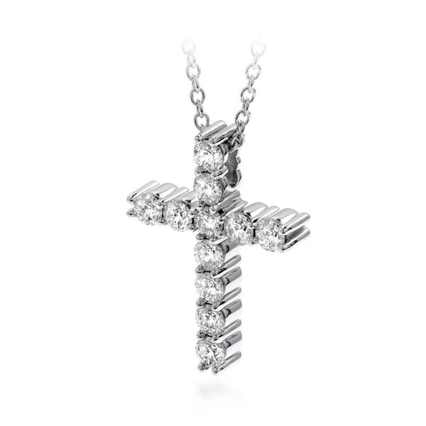 Hearts On Fire Whimsical Diamond Cross Necklace Image 2 Goldstein's Jewelers Mobile, AL