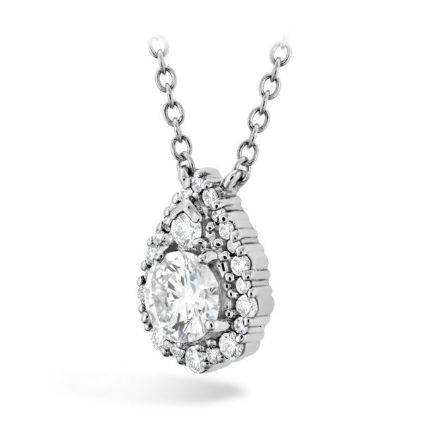 Hearts On Fire Teardrop Halo Necklace Image 2 Goldstein's Jewelers Mobile, AL