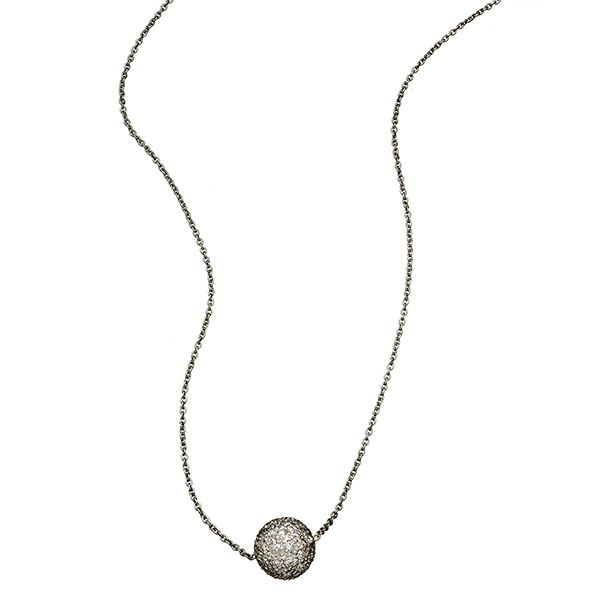 Sethi Pave Diamond Ball Necklace Goldstein's Jewelers Mobile, AL