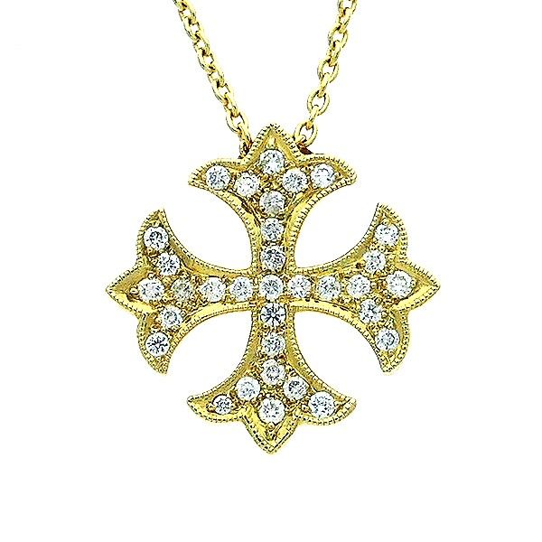 Beverely K Diamond Cross Necklace Goldstein's Jewelers Mobile, AL