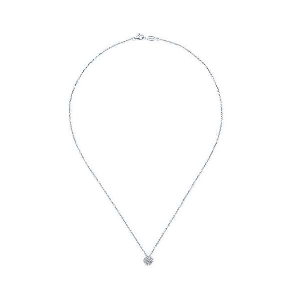 Gabriel Diamond Pave Marquise Shape Necklace Image 2 Goldstein's Jewelers Mobile, AL