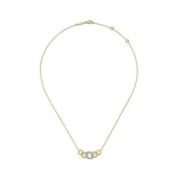 Gabriel Diamond Open Link Necklace Image 2 Goldstein's Jewelers Mobile, AL